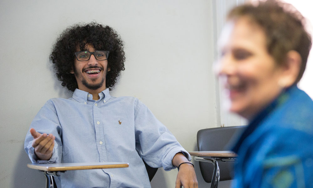 Student in classrooom